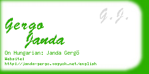 gergo janda business card